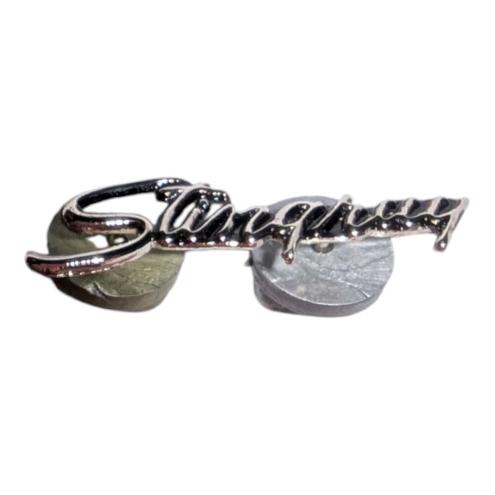 Vtg 1990s Corvette Stingray Silver Tone Enamel Push Back Lapel Hat Pin